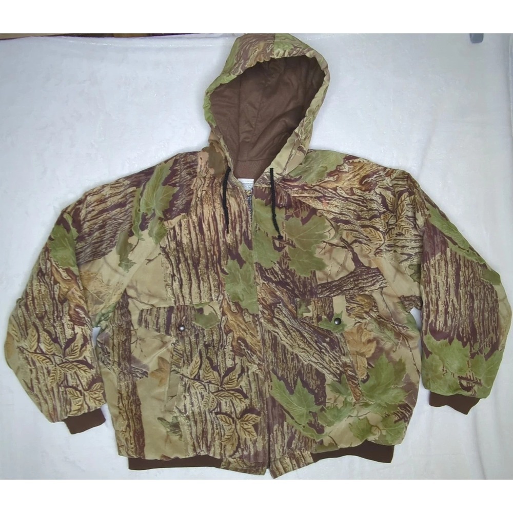 REDHEAD Men's Camo Jacket Hooded & Lined-Size XL Realtree Thick Chest 46-48 USA
